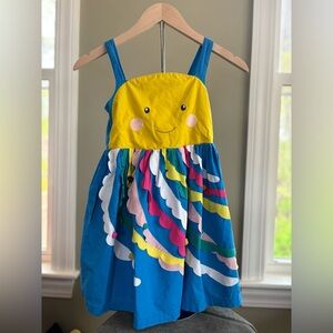 Mini Boden size 7-8 Jellyfish appliqué cotton dress